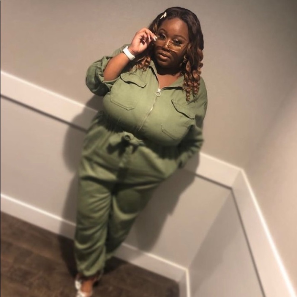 Fashionnova Olive Green Jumpsuit